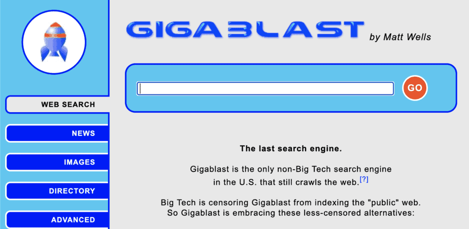 Motori Di Ricerca Alternativi Gigablast