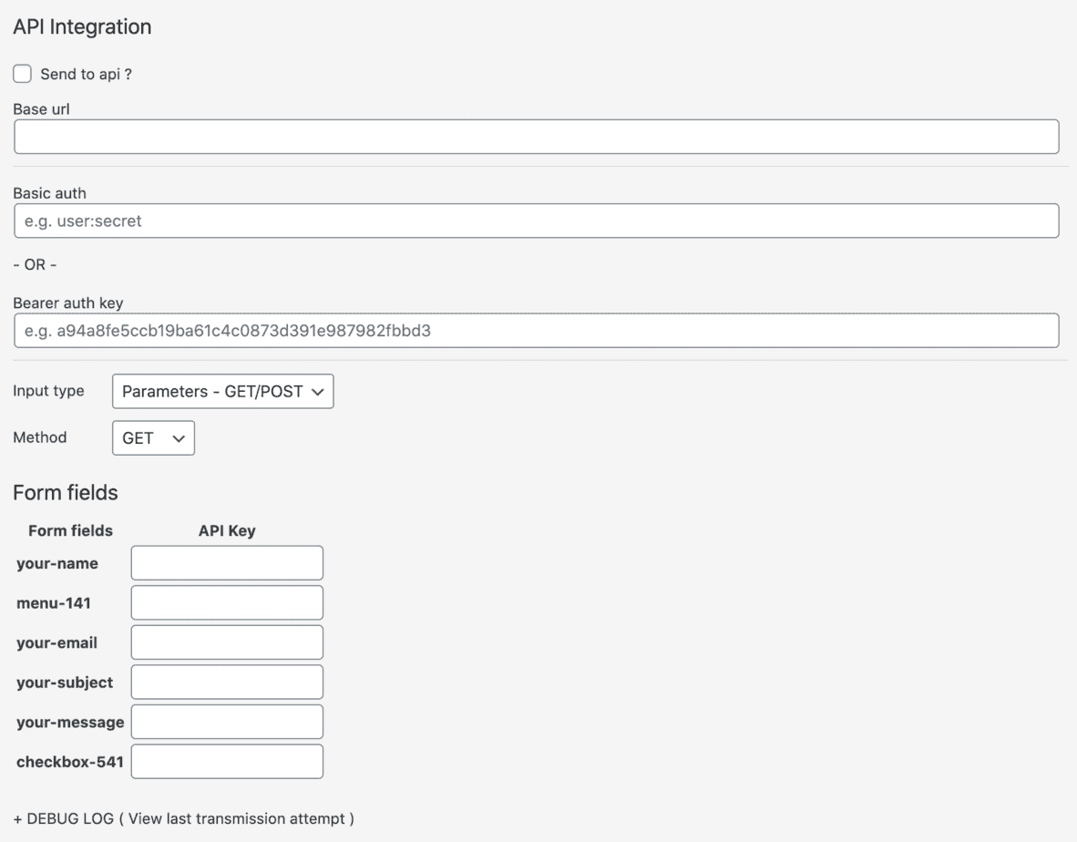 Contact Form 7 To Api