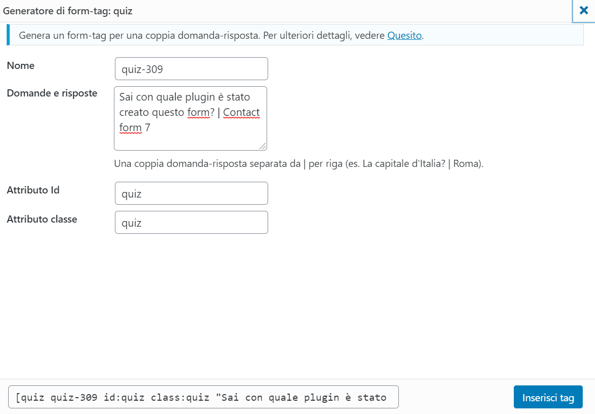 Contact Form Quiz