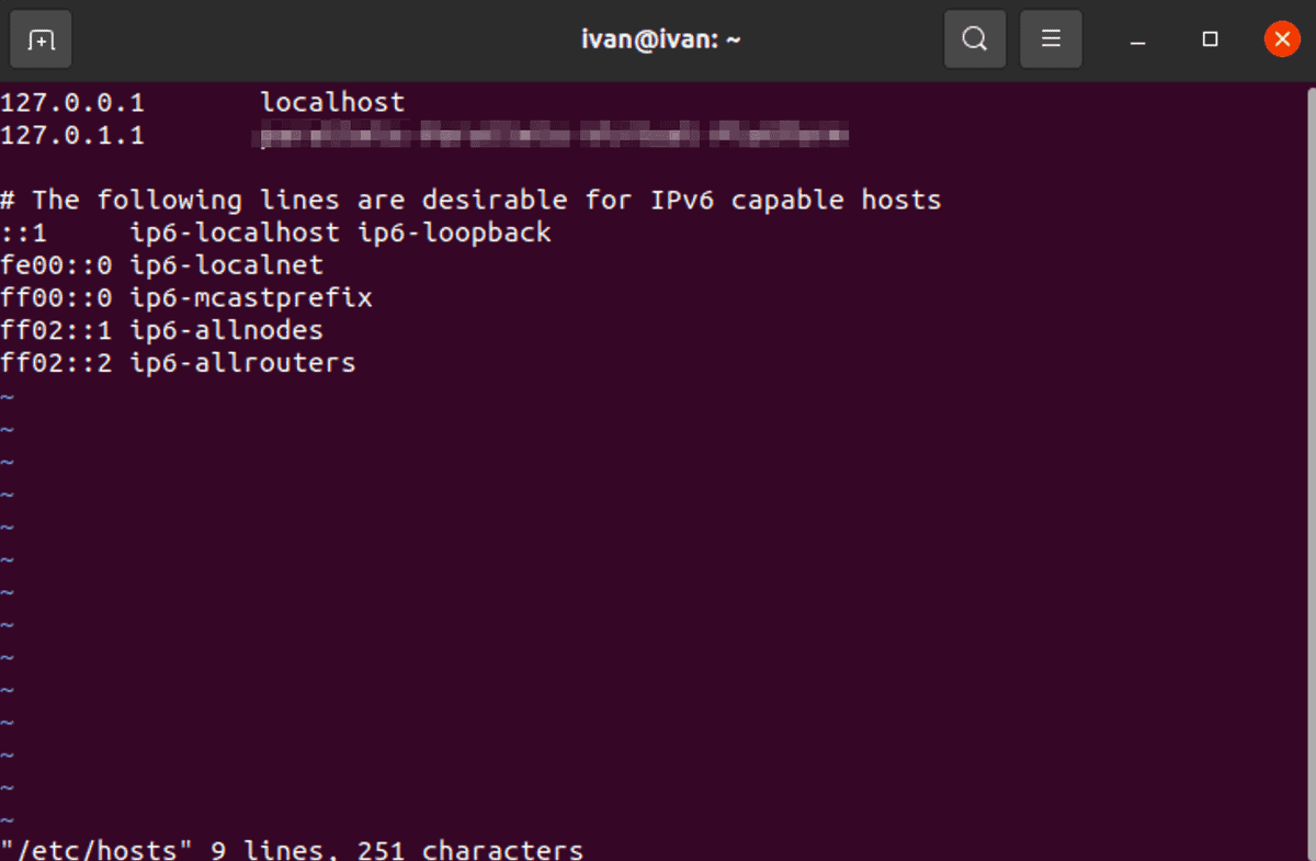 File Hosts Linux Terminale