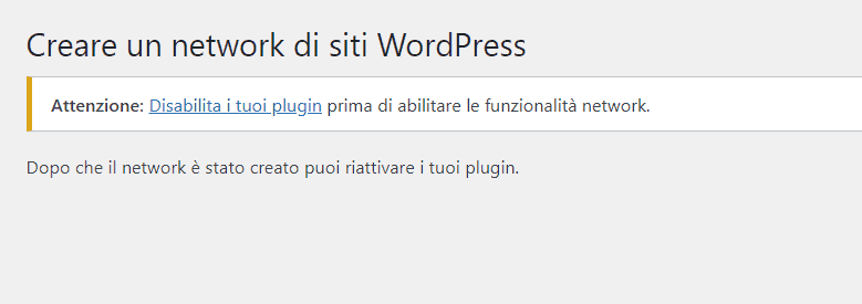 Disabilitare Plugin WordPress Multisite