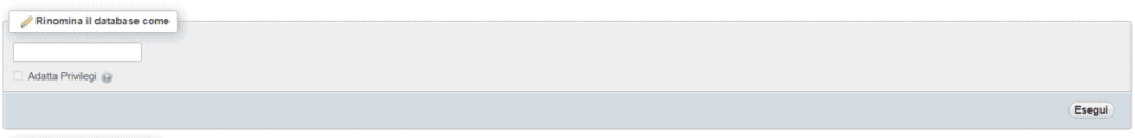 Rinominare Il Database