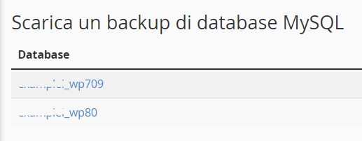 Scaricare Backup Database 1
