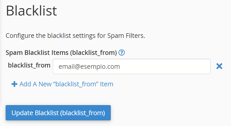 Aggiungi Email Alla Blacklist