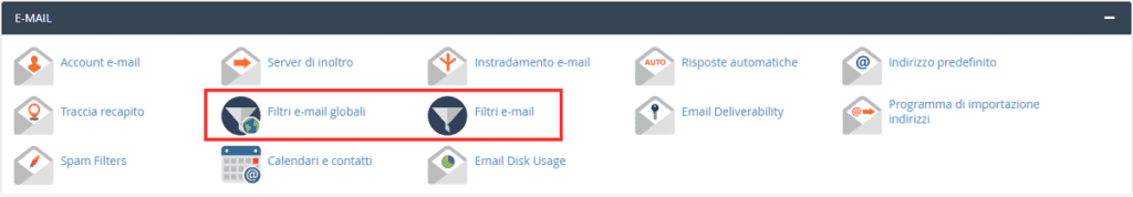 Aggiungi Filtro Antispam