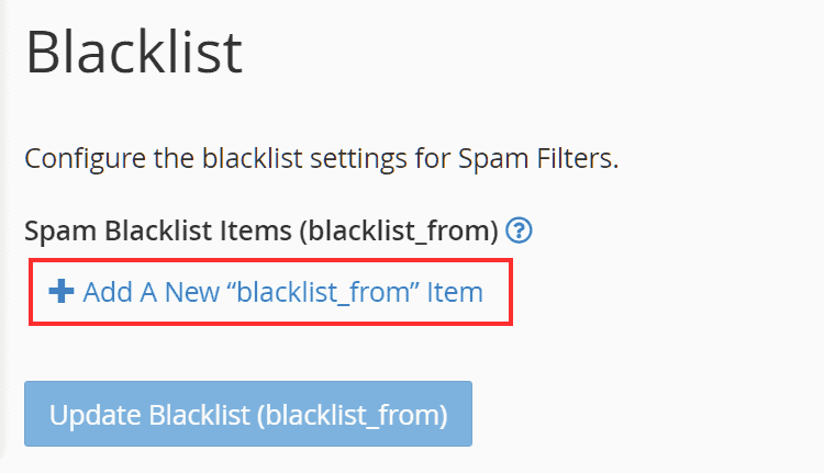 Aggiungi Un Nuovo Elemento Alla Blacklist