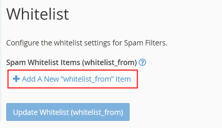 Aggiungi Un Nuovo Elemento Alla Whitelist