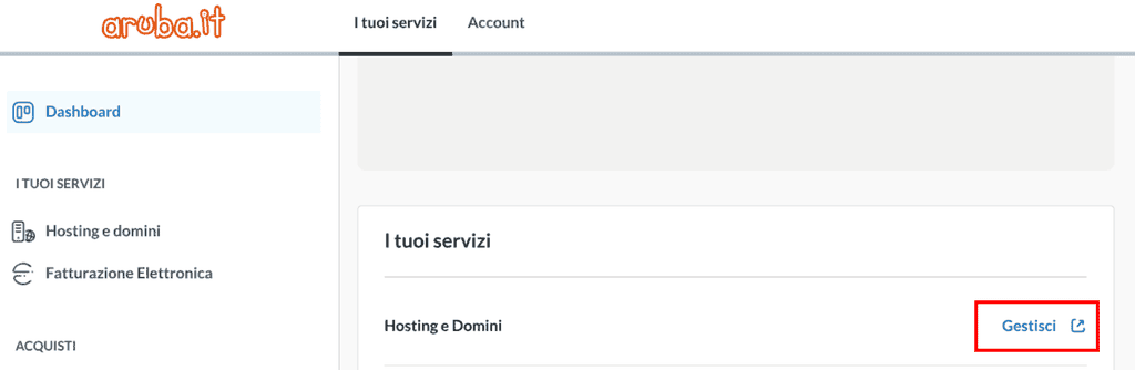 Aruba Hosting Domini Gestisci