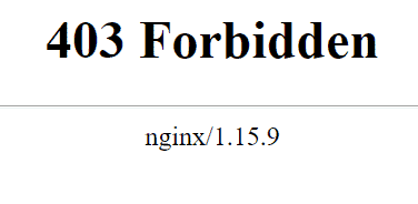 403 Forbidden Nginx