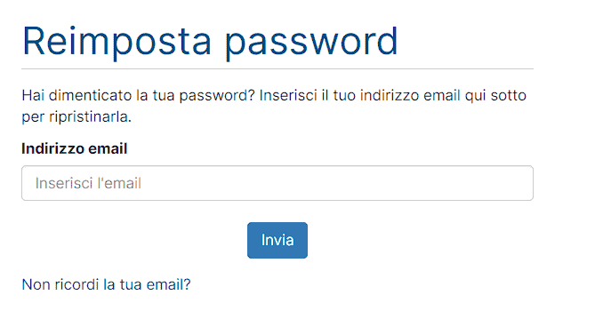 Come Reimpostare Password Area Clienti Supporthost