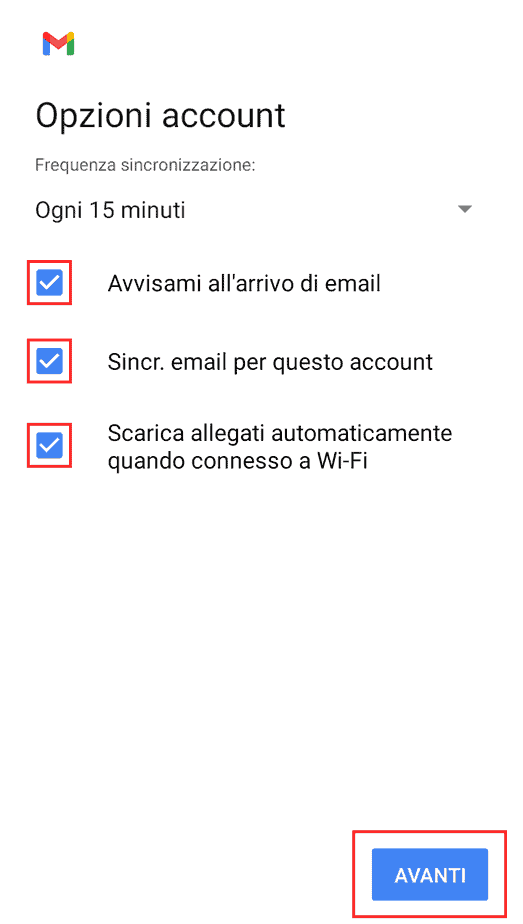 Configura Le Impostazioni Di Sincronizzazione