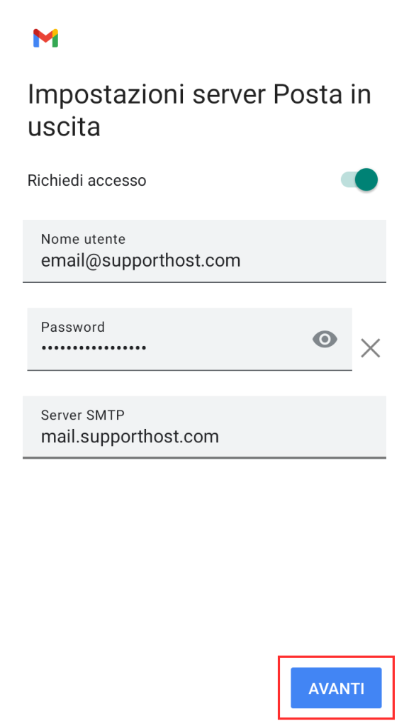 Configura Le Impostazioni Server Della Posta In Uscita