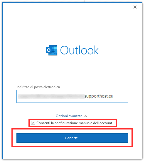 Configurazione Manuale Del Client Email Su Outlook