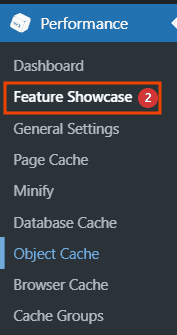 Feature Showcase W3 Total Cache