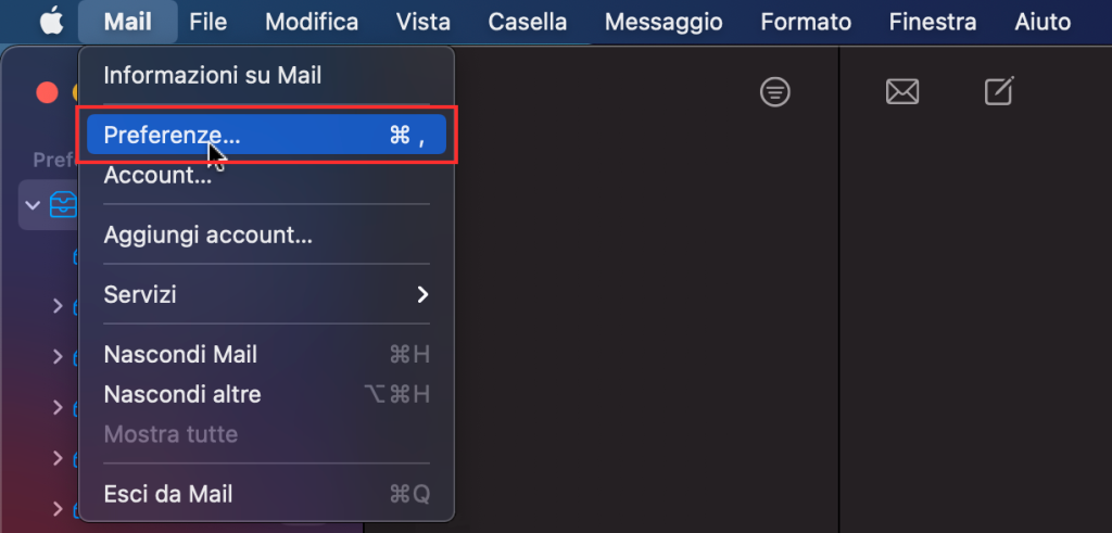 Impostazioni Delle Preferenze Su Mac Mail