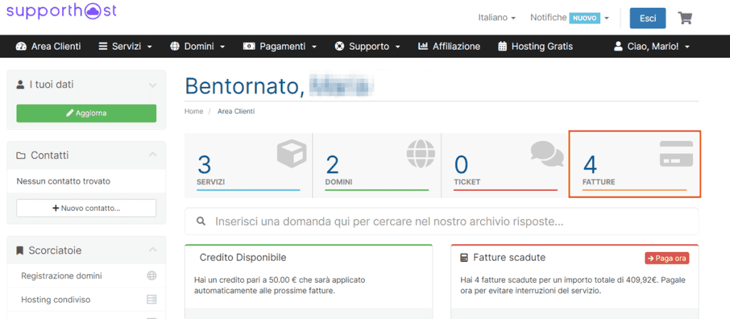 Pagare Una Fattura Area Clienti Fatture