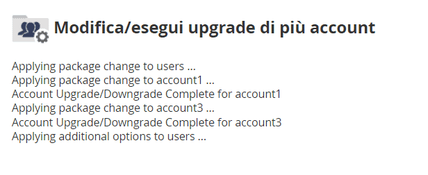 Upgrade Downgrade Di Piu Account Completato