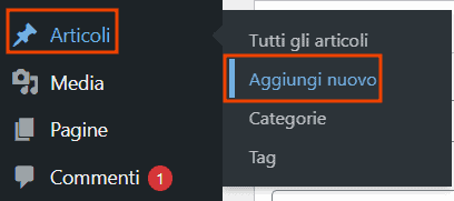 Articoli Aggiungi Nuovo