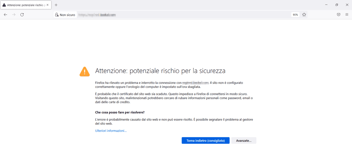 ERR CERT AUTHORITY INVALID: soluzione SupportHost