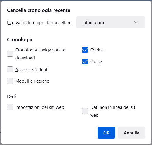 Svuota Cache Mozilla Firefox