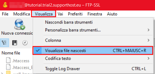 Cyberduck Visualizza File Nascosti