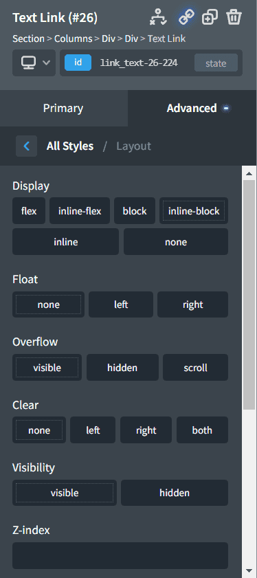 Advanced Layout Oxygen