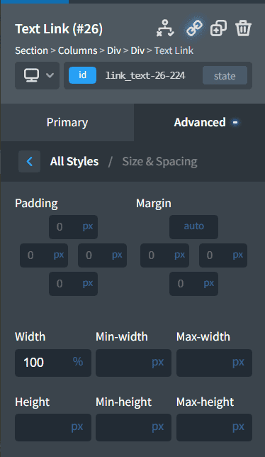 Advanced Size And Spacing Oxygen