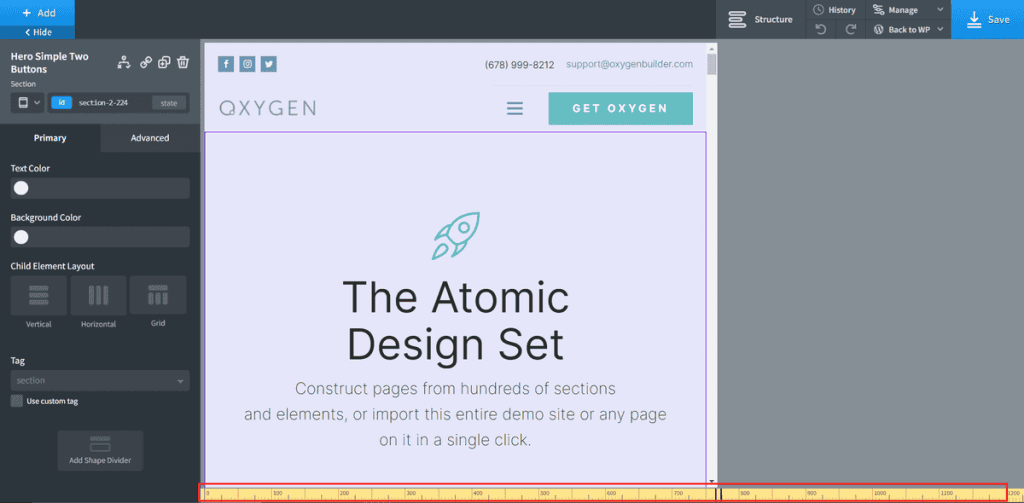 Anteprima Dispositivi Mobili Righello Oxygen