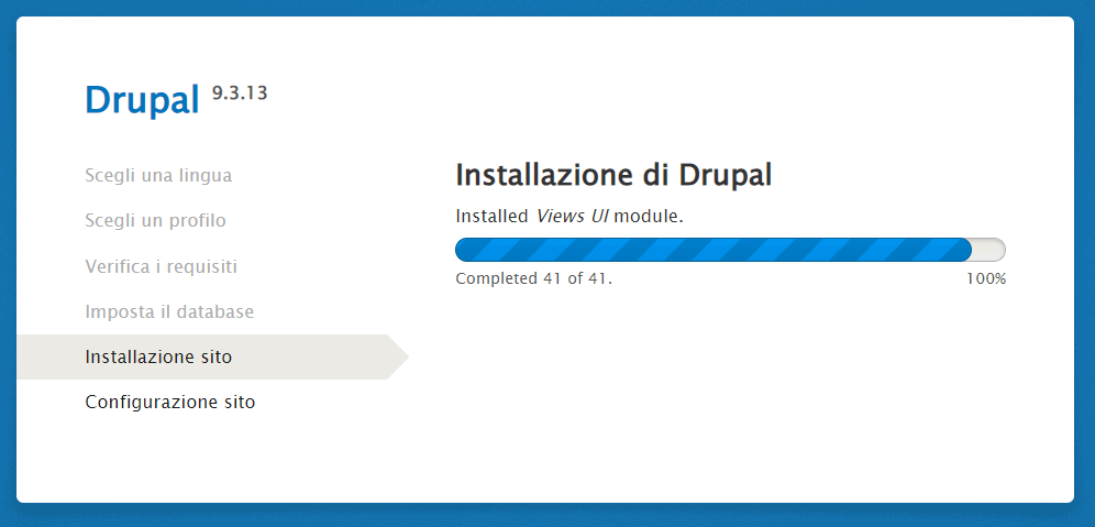 Installare Drupal Installazione Sito