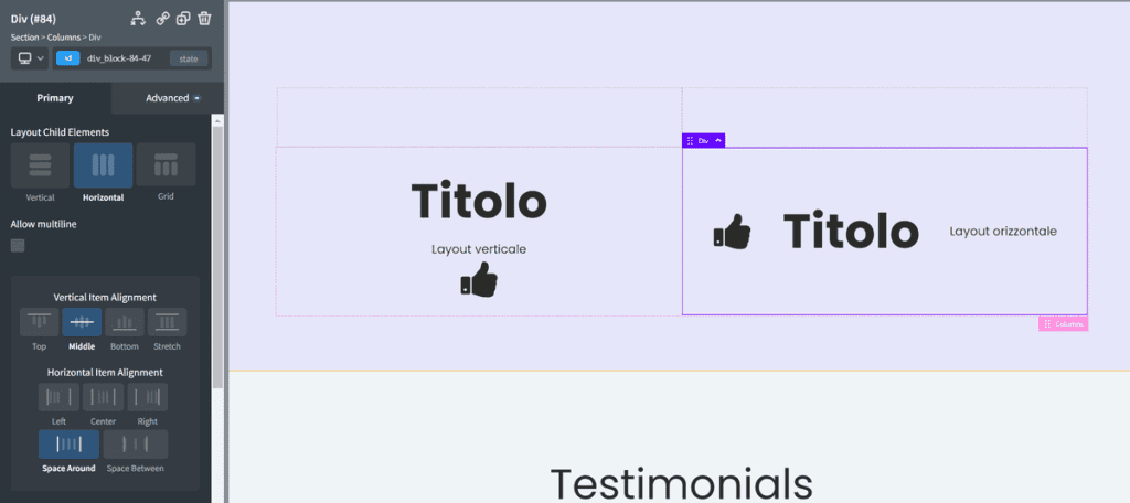 Layout Child Elements Oxygen