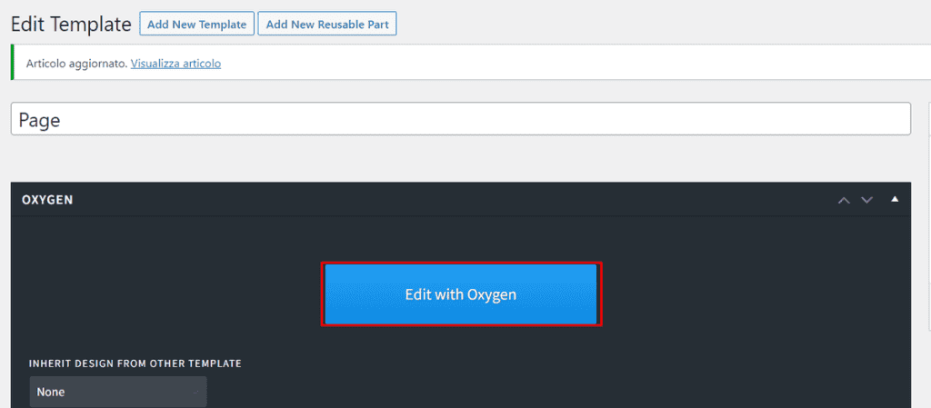 Modificare Template Oxygen