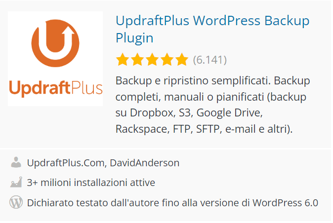 Updraftplus Plugin WordPress