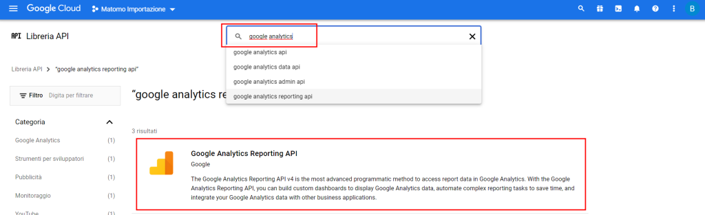Google Analytics Reporting Api
