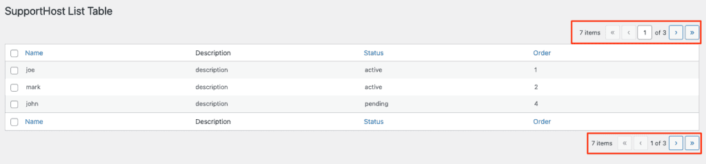 Wp List Table Paginazione