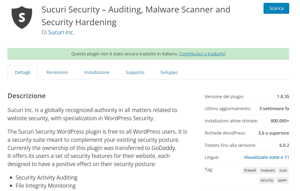 Sucuri Security Plugin Per WordPress