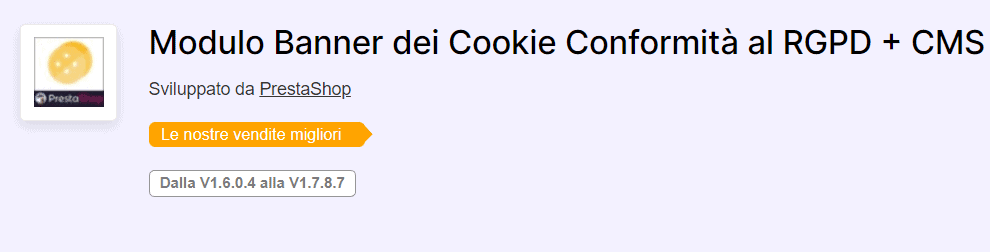 Modulo Banner Dei Cookie Conformita Al Rgpd Prestashop