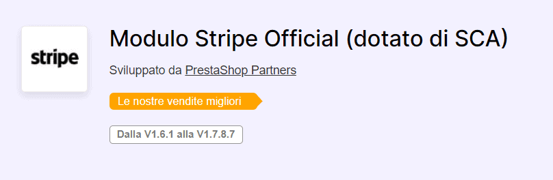 Modulo Stripe Official Prestashop