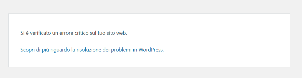 Errore Critico di WordPress: Cause e Soluzioni - SupportHost