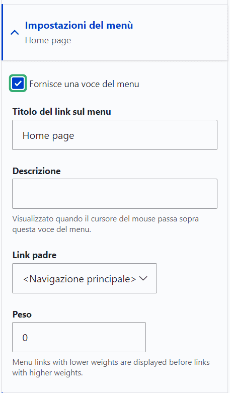 Aggiungere Pagina Al Menu Drupal