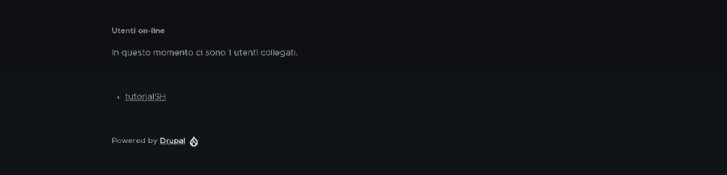 Blocco Utenti Online Footer Drupal