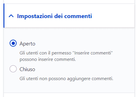 Creare Articolo Drupal Commenti