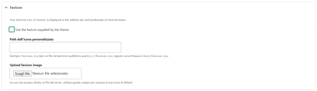 Inserire Favicon Tema Drupal