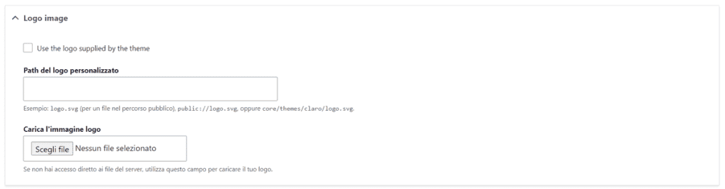 Inserire Logo Tema Drupal