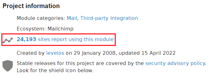 Moduli Drupal Project Information