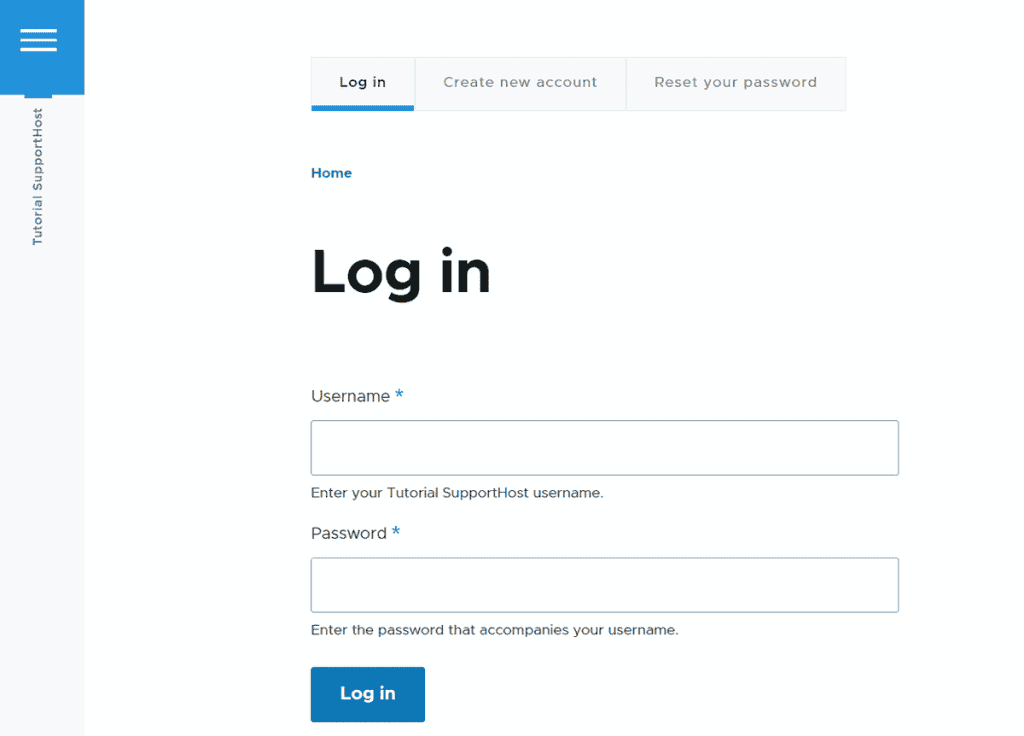 Pagina Login Drupal