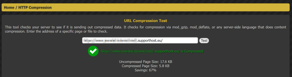 Verifica Compressione Gzip Tool Online