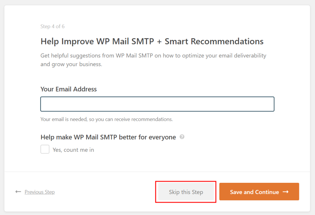 Procedura Guidata Wp Mail Smtp Step 4