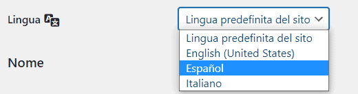 Aggiungere Lingua A Quelle Installate Su WordPress
