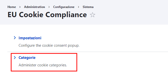 Eu Cookie Compliance Creare Categorie