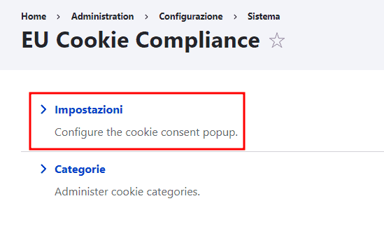 Eu Cookie Compliance Impostazioni Cookie Consent